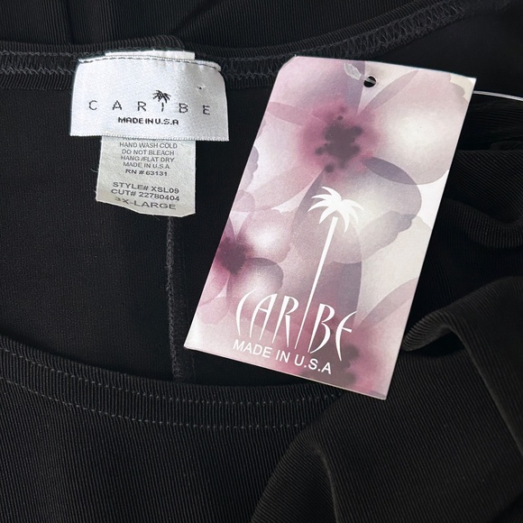 Caribe Shift Dress Jersey Knit Sleeveless Midi Timeless Pullover Made in USA - Picture 11 of 14